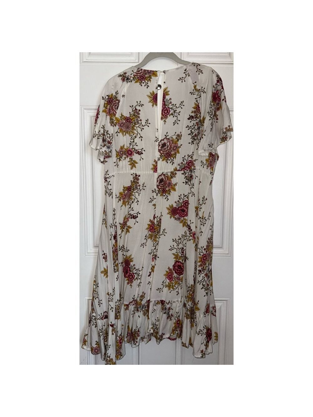 Torrid Multi-Color Floral Print Challis Caplet Skater Dress 2X - Picture 3 of 9